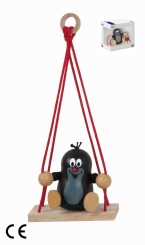 Der kleine Maulwurf auf der Schaukel 