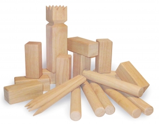 Kubb Spiel Gummibaum natur 