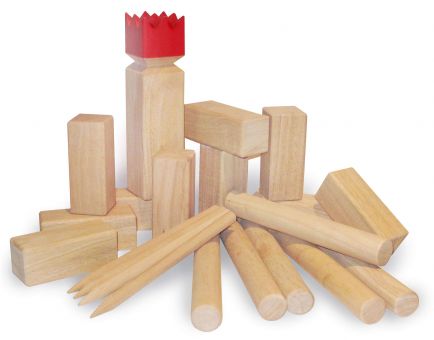 Kubb Rubberwood with red crown 